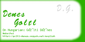 denes goltl business card